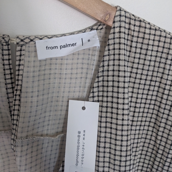 Gingham short romper - Picture 3 of 7